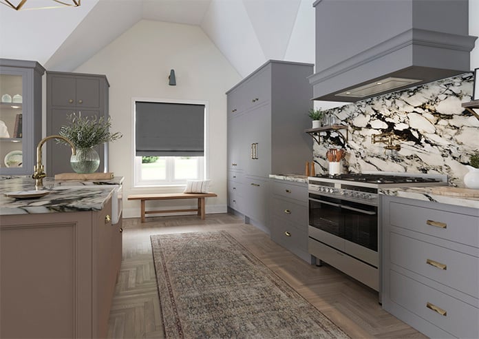 Medina, Dark Charcoal - Roman Blind - Image 6